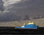 Oceanographic research ship